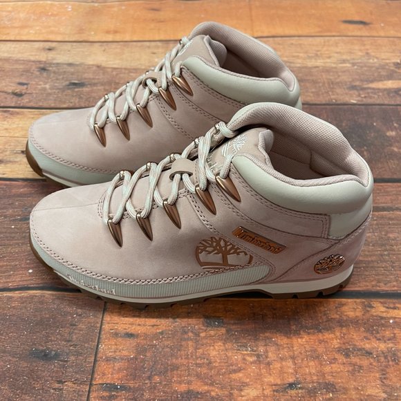 Timberland Women's Euro Sprint Light Pink Nubuck Shoes - Picture 6 of 7